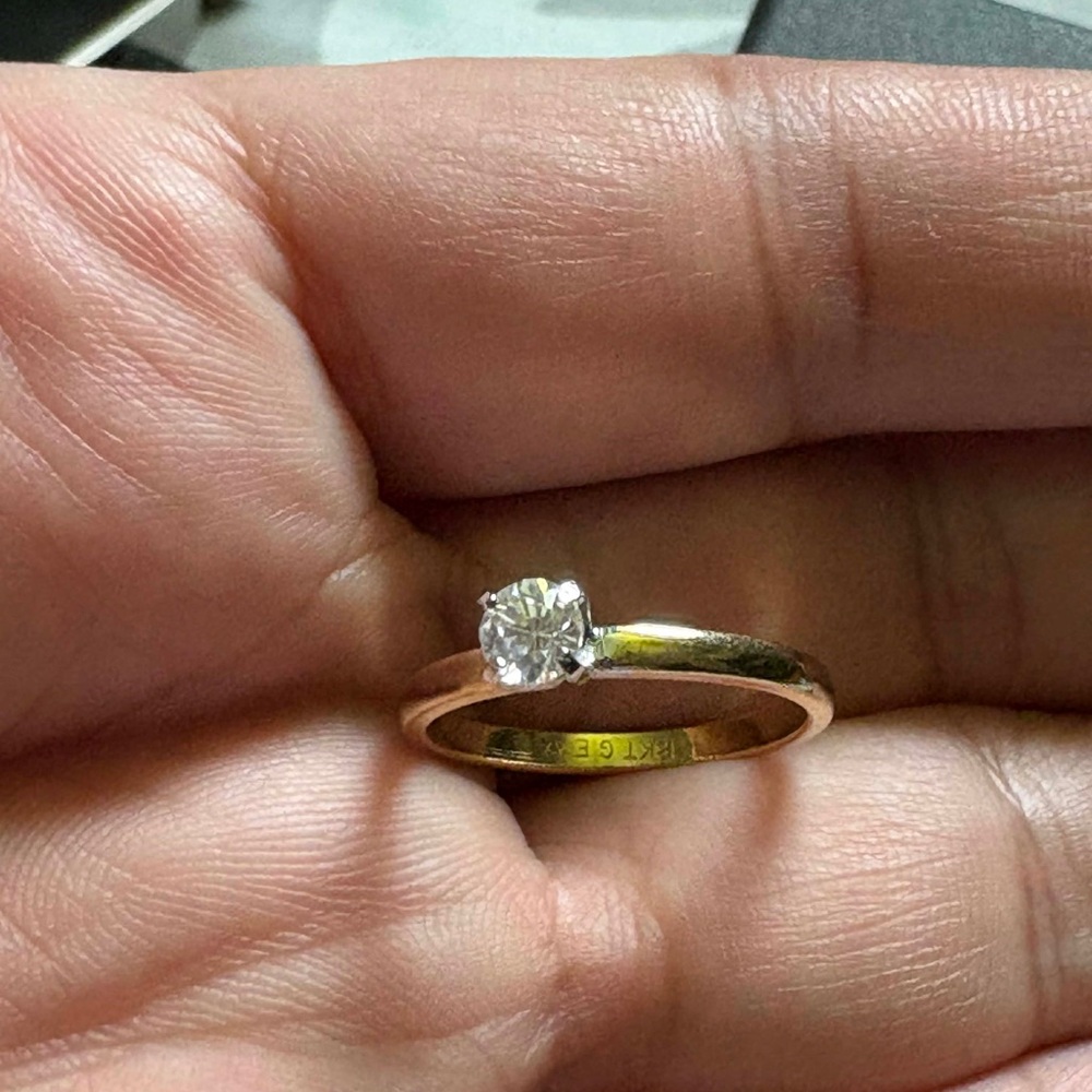 Classic Solitaire Round-Cut CZ Ring in Silver - Picture 4 of 5